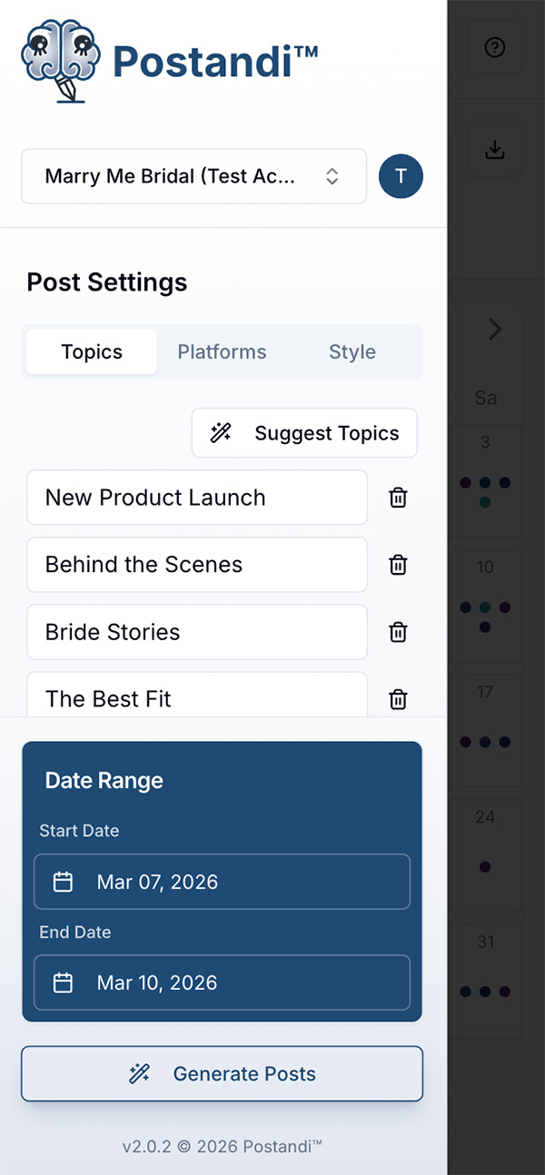 Mobile Post Generator